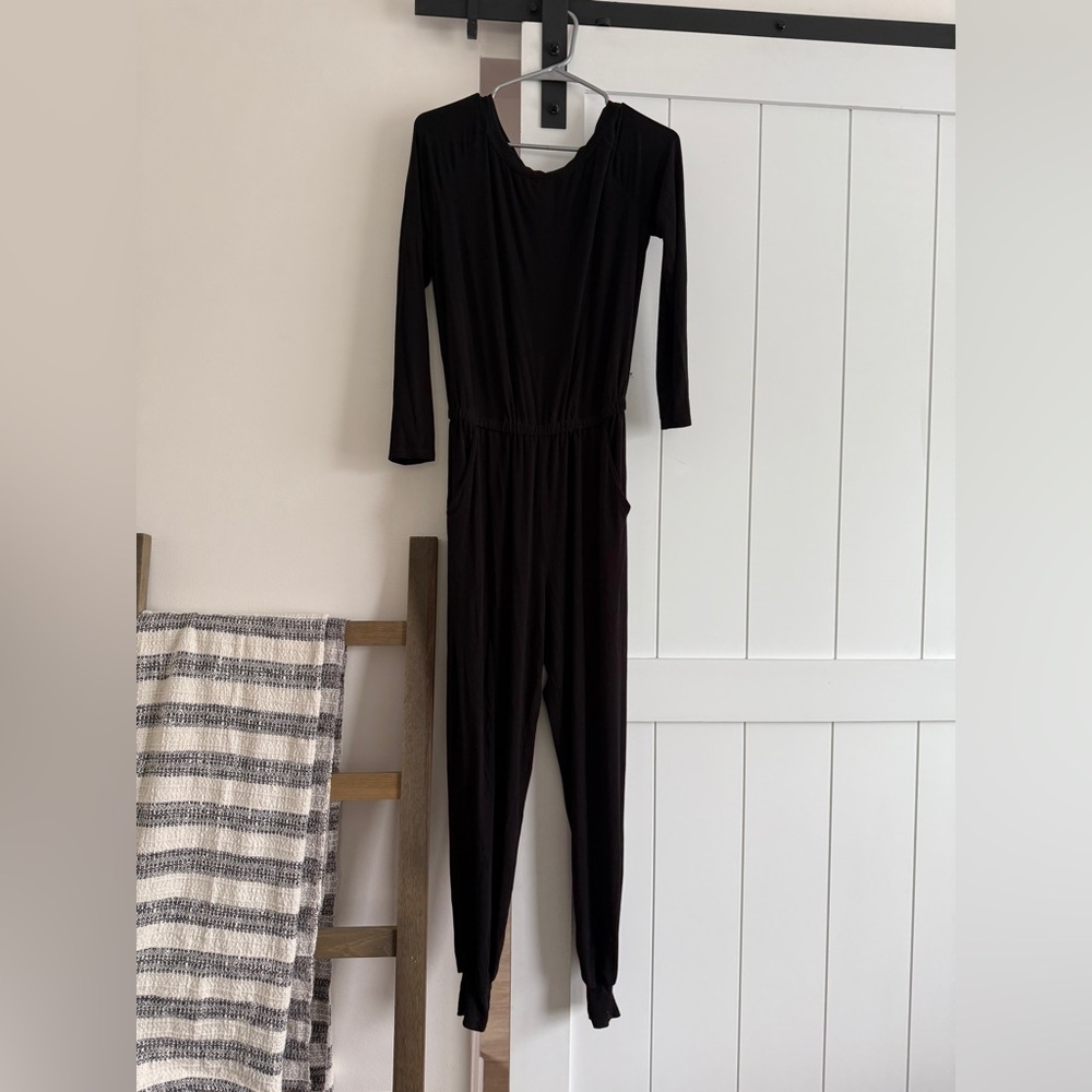 Bums & Roses Black Long Sleeve Jumpsuit